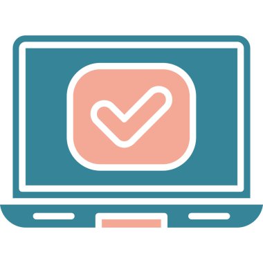 Onay işareti düz vektör simgesi