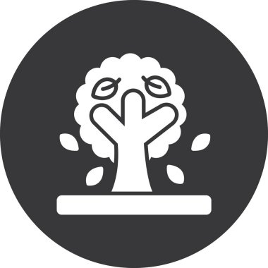 Ağaç simgesinin vektör illüstrasyonu