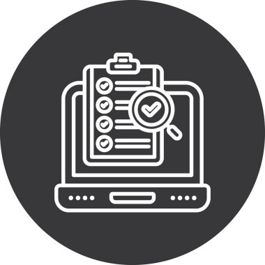 Kontrol listesi vektör illüstrasyon simgesi