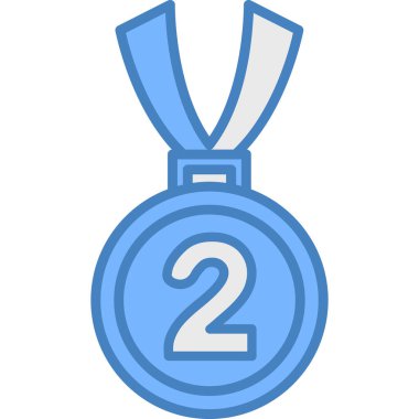 Madalya ikon vektör illüstrasyonu