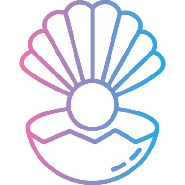 deniz kabuğu simgesi, vektör illüstrasyon tasarımı