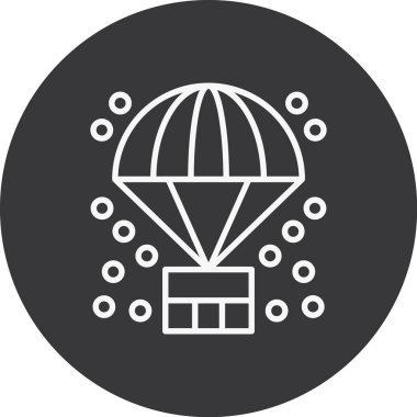 Hava balonu simgesinin vektör illüstrasyonu