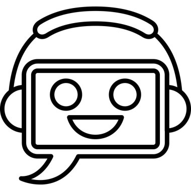 Çizgi film ve mutlu kadının vektör çizimi