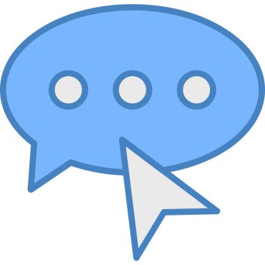 Sohbet mesajı vektör illüstrasyonu