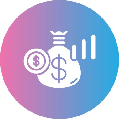 Para için. Web simgesi vektör illüstrasyonu