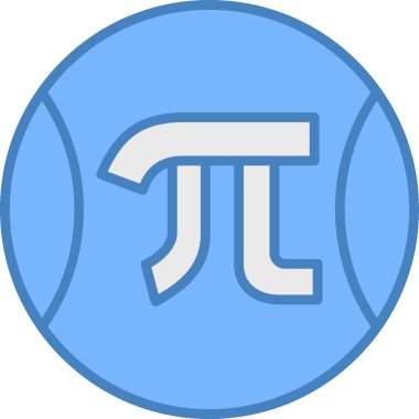 Bir sembolün tek bir simgesinin vektör çizimi