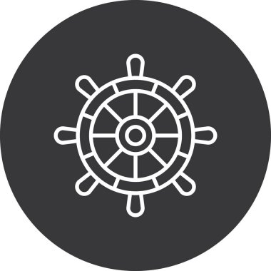 Vektör illüstrasyonu, gemi simgesi arkaplanı