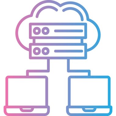 Bulut hesaplama vektör simgesi modern basit vektör illüstrasyonu