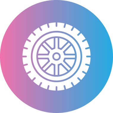 Tekerlek. Web simgesi basit illüstrasyon