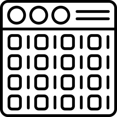 Sunucu veritabanı ağ simgesi ana hat biçiminde