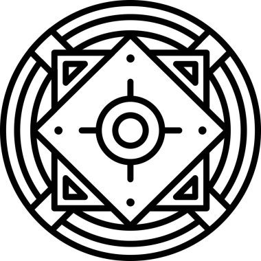 Bir pusula simgesinin vektör illüstrasyonu