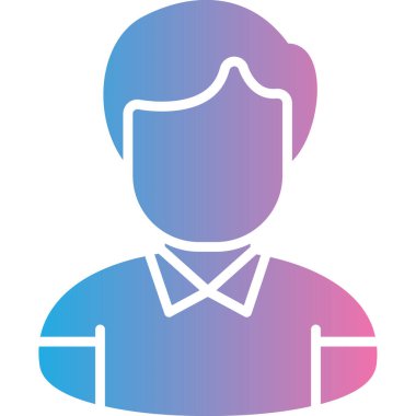 Adamım. Web simgesi basit illüstrasyon