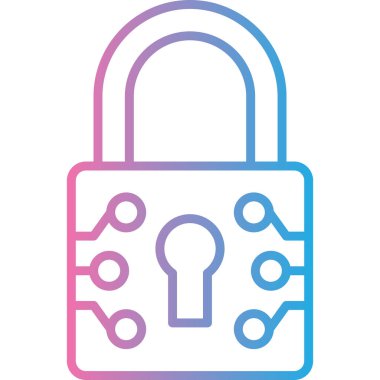 Asma kilidin vektör illüstrasyonu