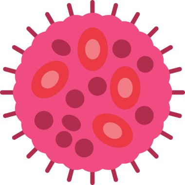 covid 19 koronavirüs simgesi, düz stil