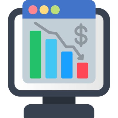 grafik ikonu vektör illüstrasyonu