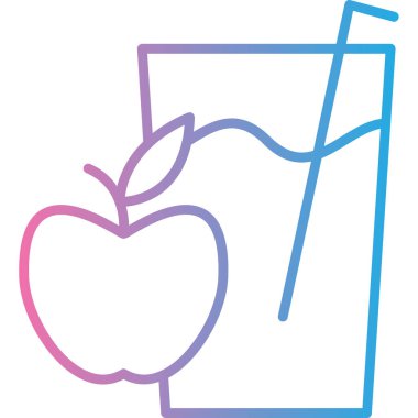 Elma. Web simgesi basit illüstrasyon