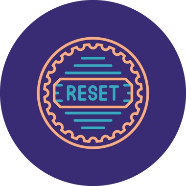 Yuvarlak damgalı yuvarlak bir simgenin vektör çizimi