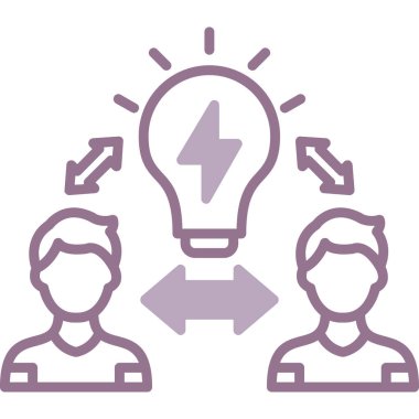 fikir web simgesi vektör illüstrasyonu