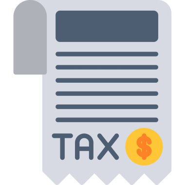 Vergi. Web simgesi basit illüstrasyon