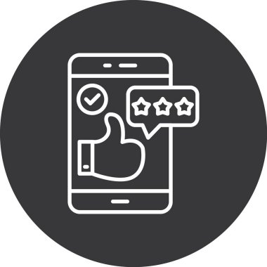 Geri bildirim. Web simgesi basit illüstrasyon