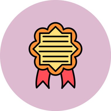 Madalya ikon vektör illüstrasyonu