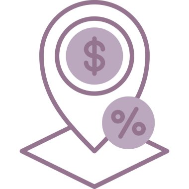 İş ve finans simgesinin vektör illüstrasyonu