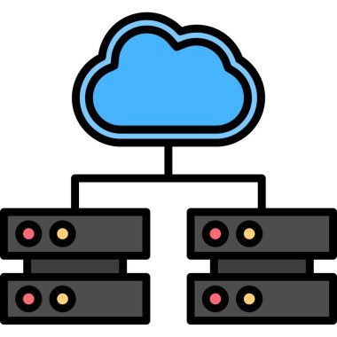 Bulut deposu. Basit resimleme