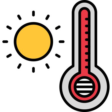 termometre simgesi, vektör illüstrasyonu