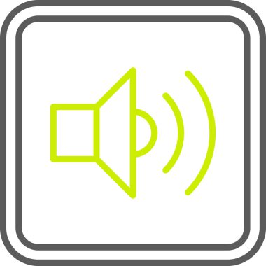 Ses. Web simgesi basit illüstrasyon