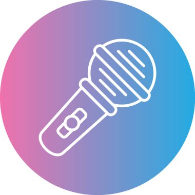 Mikrofon simgesinin vektör illüstrasyonu