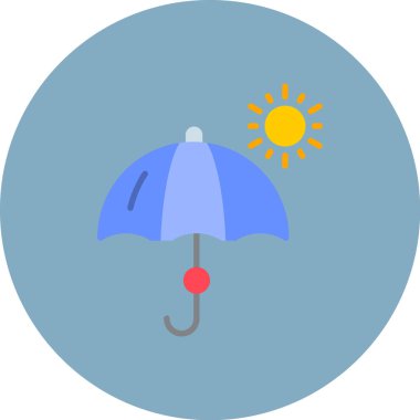 Şemsiye. Web simgesi basit illüstrasyon