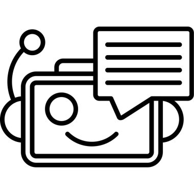 Sohbet simgesi vektör illüstrasyonu