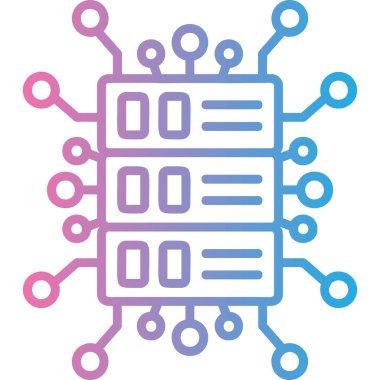 İşlemci simgesi. Web için basit Cpu vektör simgeleri çizimi.