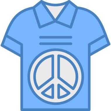 Barış sembolü, basit vektör illüstrasyonu