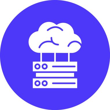 Bulut. Web simgesi basit illüstrasyon