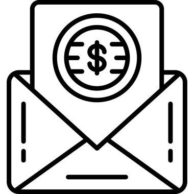 Harf sembolü illüstrasyonlu zarf