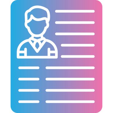 Kimlik kartı simgesi. vektör illüstrasyonu