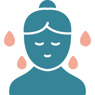 Kadın. Web simgesi basit illüstrasyon