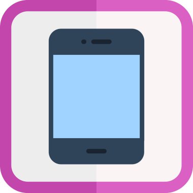 Cep telefonu. Web simgesi basit illüstrasyon