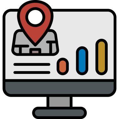 konum. Web simgesi basit illüstrasyon