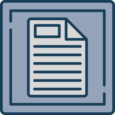 Belge. Web simgesi basit illüstrasyon