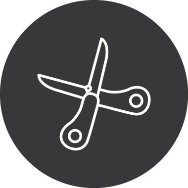 Moda biçimi izole edilmiş arka planda berber makas simgesi