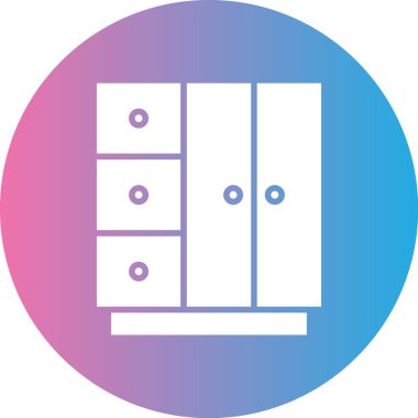 Kabine ikonu vektör illüstrasyonu