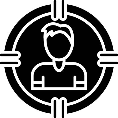 Bir insan simgesinin vektör illüstrasyonu