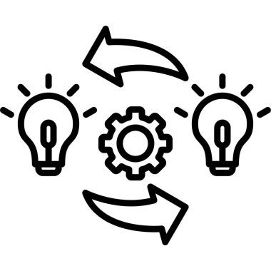 Fikir simgesi vektör illüstrasyonu