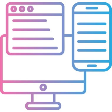 Akıllı telefon simgesinin vektör illüstrasyonu