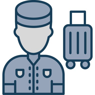 Bagaj bagaj ikonu doldurulmuş - özet biçimi