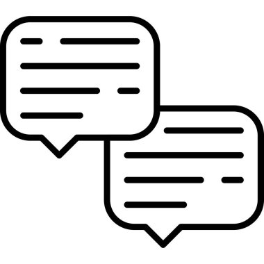 Sohbet simgesi vektör illüstrasyonu