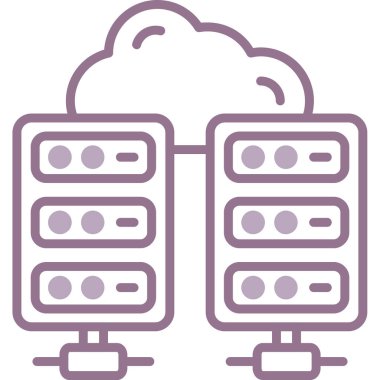Sunucu. Web simgesi basit illüstrasyon