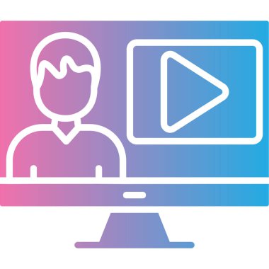 video simgesi vektör illüstrasyonu